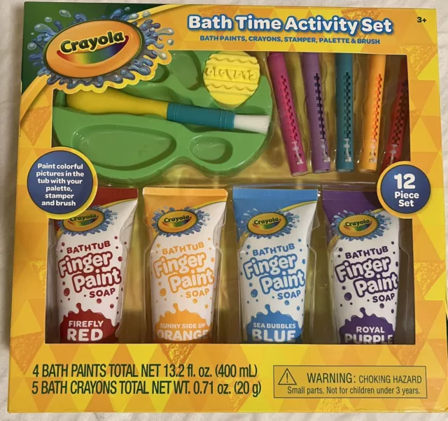 Crayola - Bath Time Activity Set - 4 Bath Paints & 5 Bath Crayons 🎨 