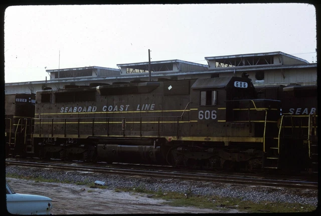 Original Rail Slide - SCL Seaboard Coast Line 606 Uceta 4-17-1971 - EMD SDP35