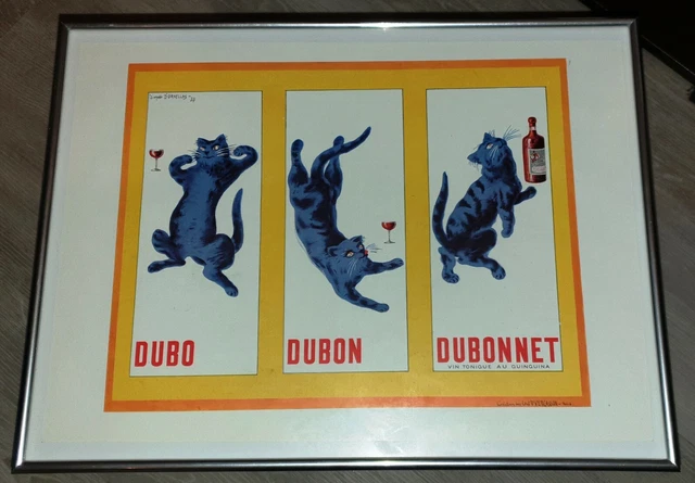 ANCIENNE PUBLICITÉ DE presse originale plastifiée DUBONNET (marque