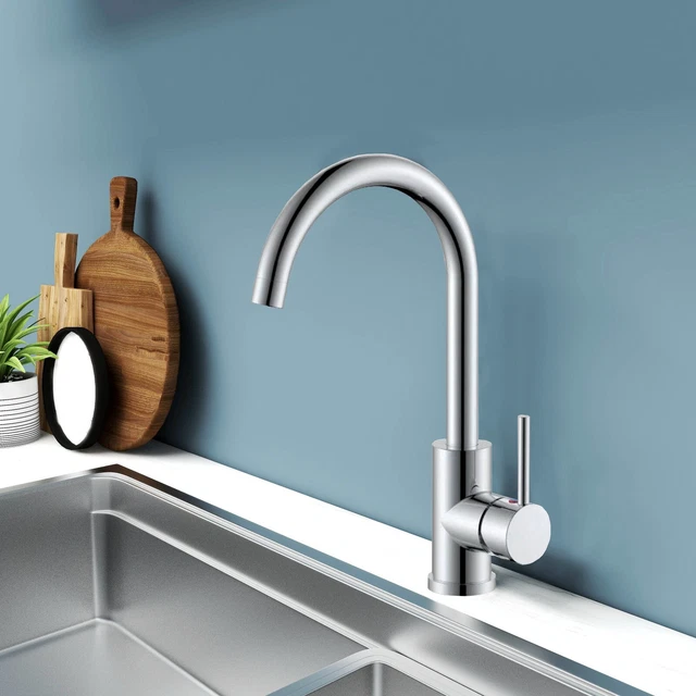 LYNG Portautensili Girevole 360° Per Cucina, Melamina E Legno Di Acacia, Contenitore Per Utensili Da 19,3 Cm