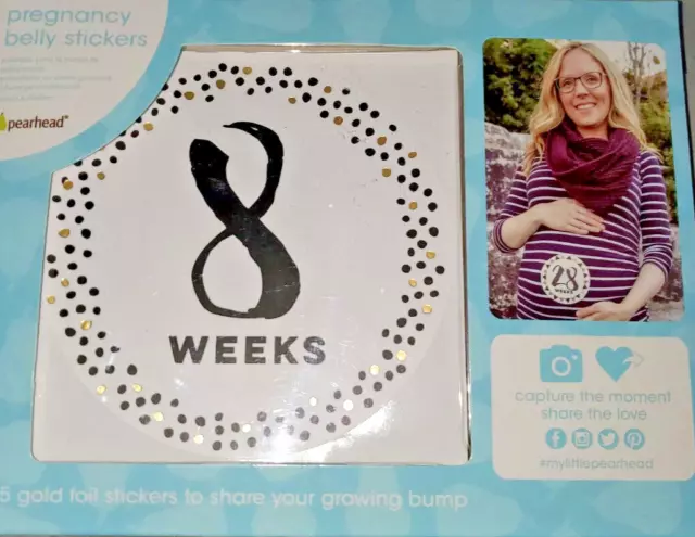 Pregnancy Belly Photo Scrapbook Label Stickers