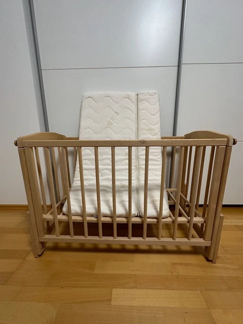 Fabimax Beistellbett Bett Baby Natur Holz mit Matraze