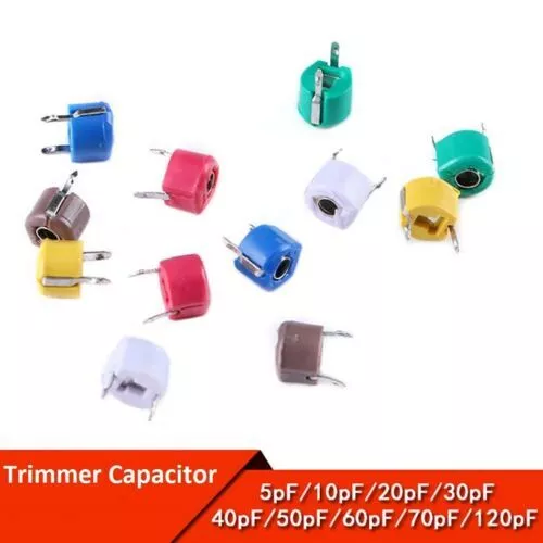 Trimmer Capacitor 6mm 5PF 10PF 20PF 30PF to 120PF Adjustable/Variable Capacitors