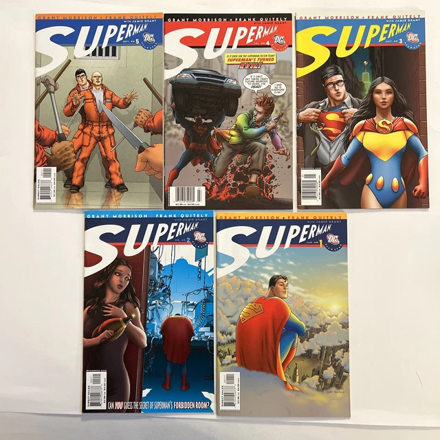 All Star Superman #1-5 DC Comics Morrison Quitely 2005 see pictures spine ticks