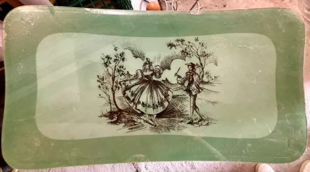 Pannello Vetro Vintage Decorato