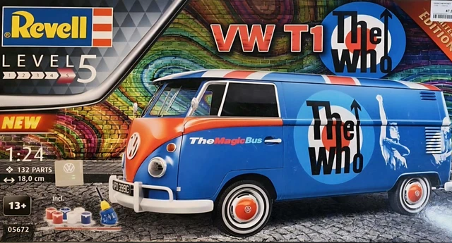 Revell Coffret VW T1 The Who – Maquette 1/24 à Peindre – 124 Pièces – édition Limitée – Niveau 5/5