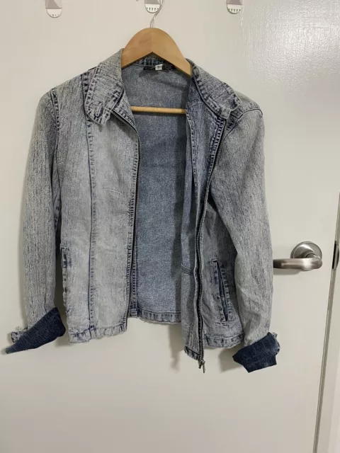 GASP size 12 stonewash denim vintage jacket