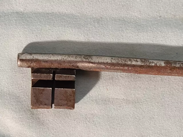 Large 6 1/4"  Wrought Iron Antique  Key, 18th / 19th Century (?), #4/10 3