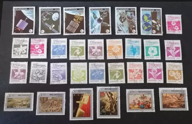 NICARAGUA lote de Sellos bonitos MNH y USADOS