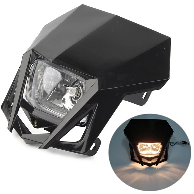 Dirt Bikes 12V H4 Headlight Fairing For Kawasaki KLX XR CRF DRZ RMZ Black
