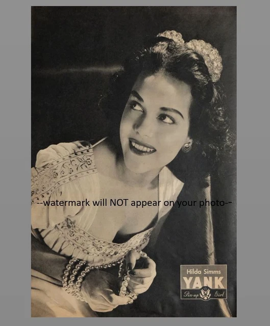 SEXY PINUP GIRL PHOTO World War 2 WW2 Pinup Girl Hilda Simms 1945 US