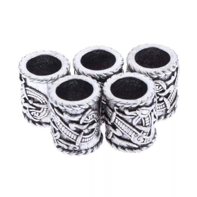 5 Stück Dread Lock Verstellbar Metall Cuffs Dreadlocks Perlen Flechtet Haar