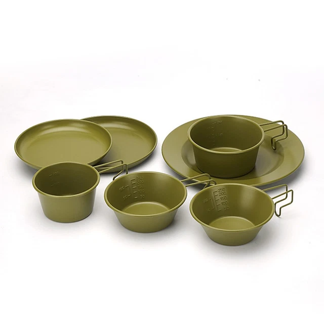 Ensemble Complet Ustensiles De Cuisine Camping - 4 Couverts + Assiettes + Tasses + Outils Acier Inox - Idéal Pique-nique, Randonnée