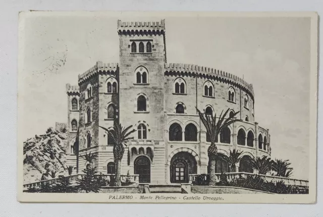 72885 Cartolina - Palermo - Castello Utveggio Monte Pellegrino - fp vg 1936