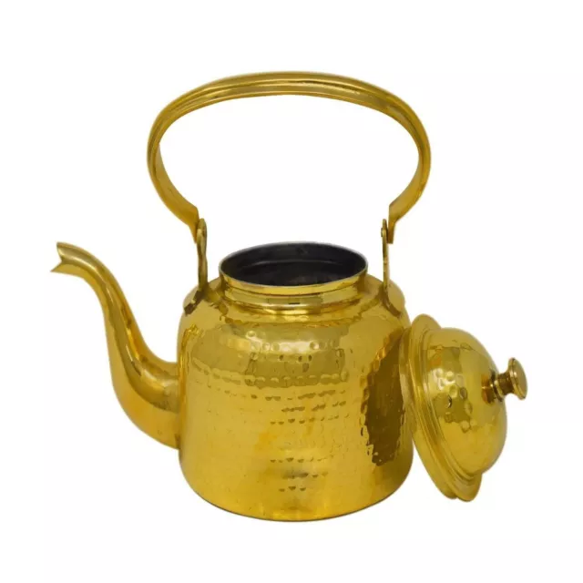 Antique Brass Coffee Kettle, Brass Tea Kettle, Teapot Cooking & Serving 33.8 Oz