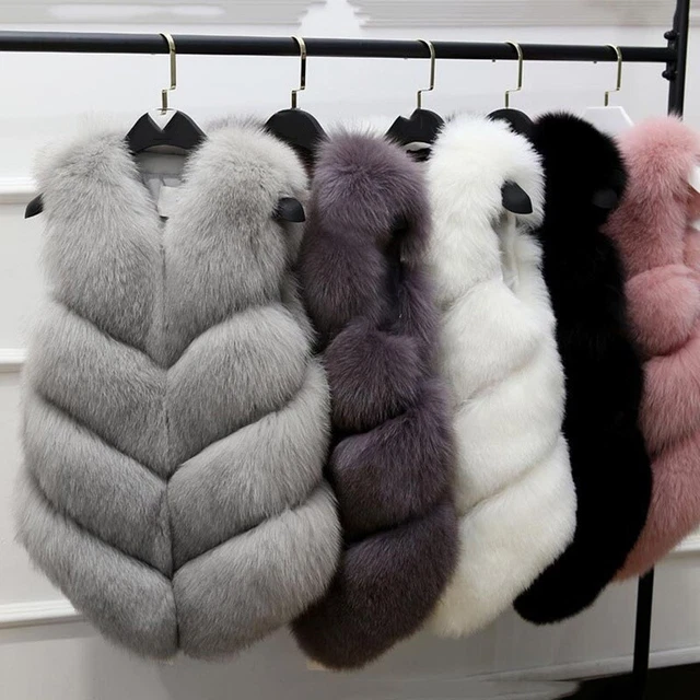 Gilet En Fausse Fourrure Pour Femme – Long, Moelleux Et Chaud Pour L'automne Et L'hiver