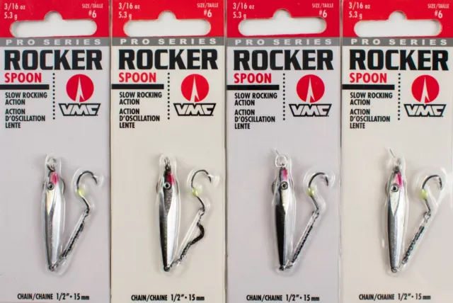 LOT OF 4) Vmc Pro Series Rocker Spoon 3/16Oz Rks316Sh Shiner L8136 $10.50 -  PicClick