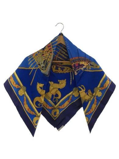 HERMES Les Bissone De Venise   Scarf   Silk   BLU   Women s