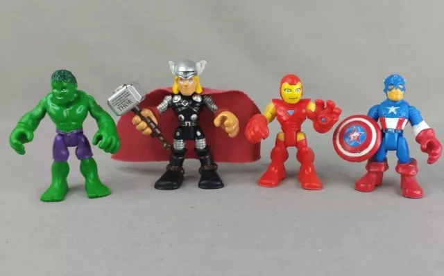 Imaginext Playskool Marvel Avengers  HULK IRONMAN THOR AMERICA Action Figure set