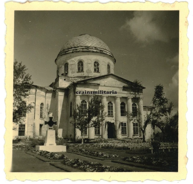 ORIG. FOTO GRAB Soldaten Friedhof Denkmal orthodoxe Kirche SCHISDRA