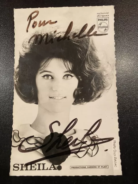 Rare Véritable Autographe Original De SHEILA  Vintage