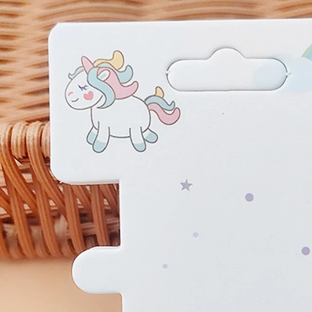 50Pcs 6.5*9.5cm Handmade Hair Rope Card 3-slot Hair Circle Pony Paper Card