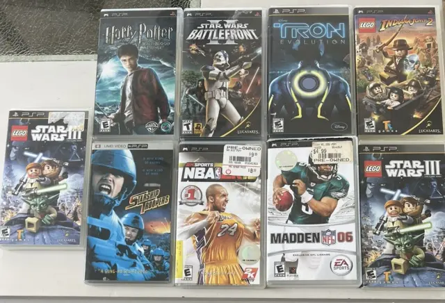 Lot of 9 OEM Original Sony PSP Replacement UMD Case Box Sleeve