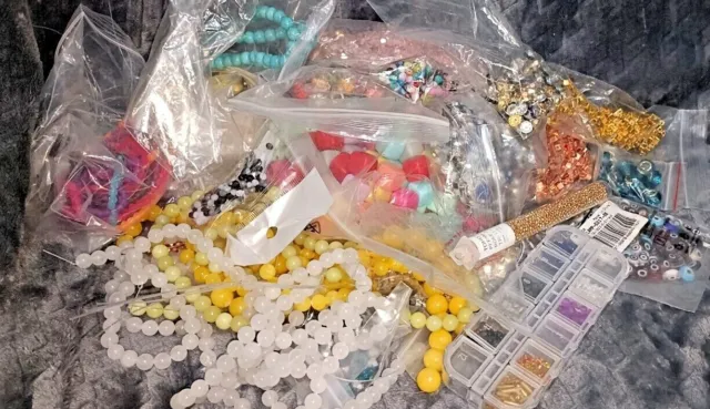 1KG Mixed Job Lot Bundles of Jewellery Making Findings Random Selection Various
