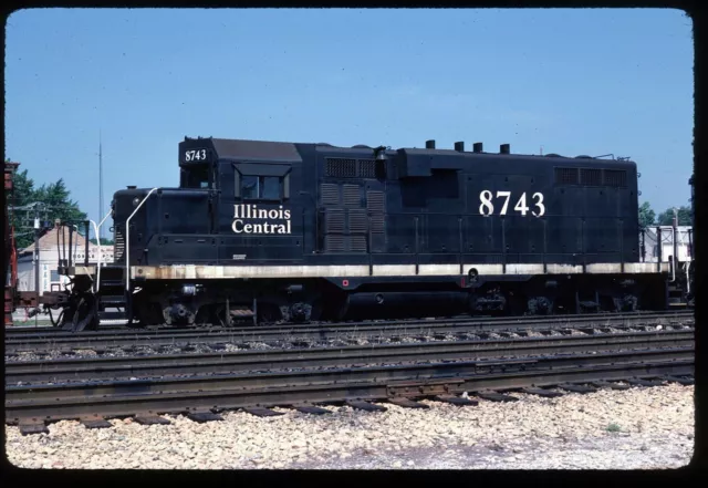 Original Rail Slide - IC Illinois Central 8743 no location 7-8-1990