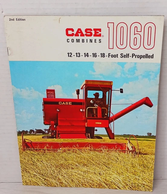 Vintage Case Tractor 1060 self propelled combine Booklet Advertising