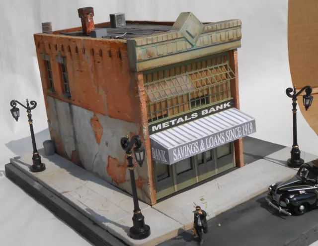 Downtown Deco O Scale Metals Bank Craftsman Building kit 1 Art This Price!