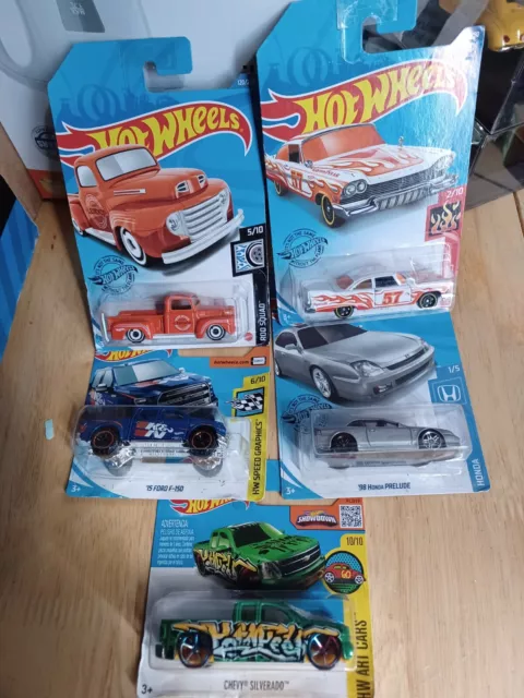 1/64 Job Lot Of 5 Hotwheels