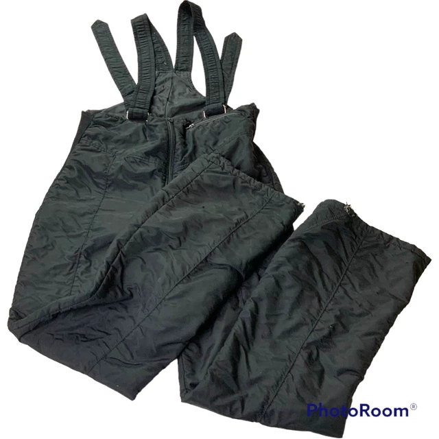 Nylsuisse Adult Medium Snow Bibs Pants Black Vintage Lutha Finland Skiing Winter