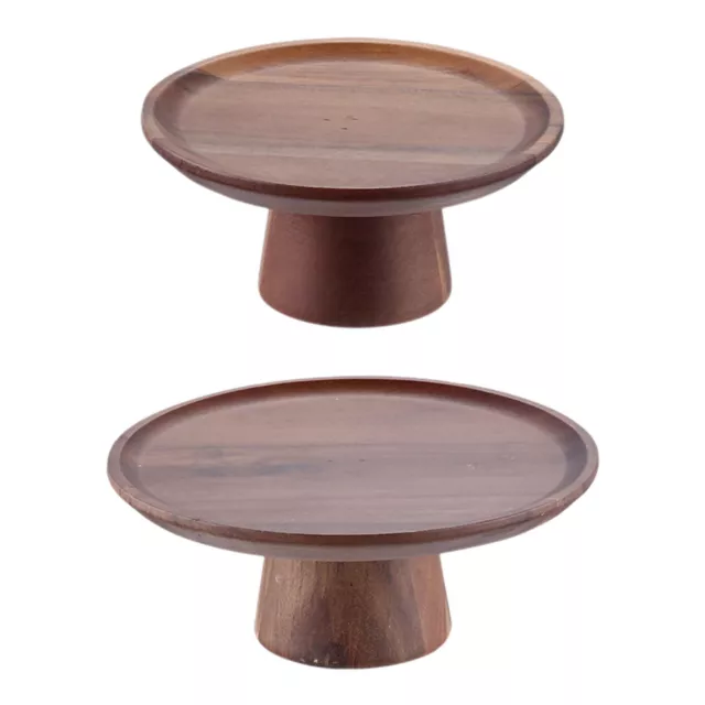 Cake Pedestal Stand,Display Plate,High-Footed Cake Plate,Wooden Appetizer