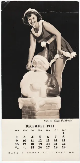 Salesman Sample Haloid Industro Photo by Glen Fishback Pinup Girl Christmas 1951