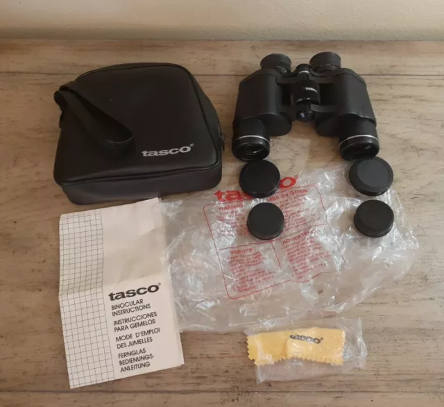 Vintage Tasco 7x35 zip focus binoculars model 4000 brand 1989
