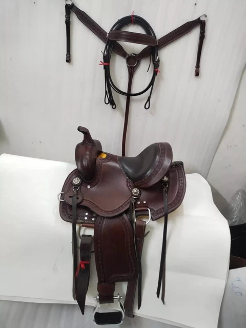 Sacoche Selle Western Sacoche De Selle Western En Cuir Véritable Frazzo - Neuf - Équipement Équestre / Décoration Randonnée Cheval Decathlon