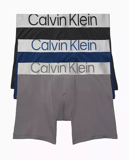 New Calvin Klein Reconsidered Steel Mens Boxer Brief Microfiber 3-Pack XS - L