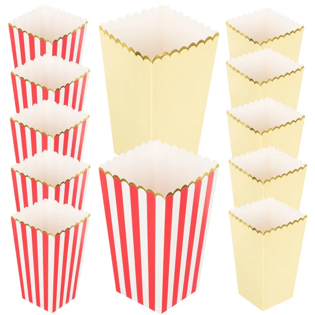 12 Pcs Mini Boîte De -corn En Papier Contenants De Bonbons Provisions