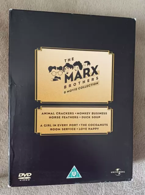 THE MARX BROTHERS 8 movie collection. Eight films. region 2 uk DVD Box Set