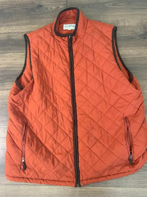 Field & Stream Quilted Vest Jacket Mens XL Color Brick Full Zip Outdoor Pockets