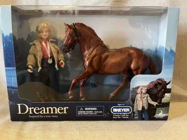 Breyer Horse Classic #750266 Dreamer Ginger Horse & Cale Doll Gift Set NIB