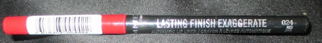 Rimmel London - Delineador de labios automático exagerado acabado duradero - 024 rojo div. NUEVO