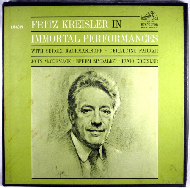 2 LP BOX RCA WEISSER HUND 1965 Fritz Kreisler UNSTERBLICHE LEISTUNG LM ...
