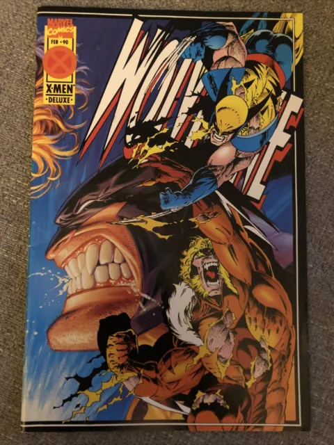 NEWSSTAND Variant WOLVERINE #90  MARVEL Sabertooth 1995 High Grade Adam Kubert