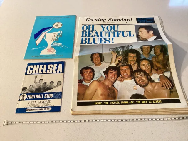 1971 European Cup Winners Cup Final Chelsea v Real Madrid Programme Collection