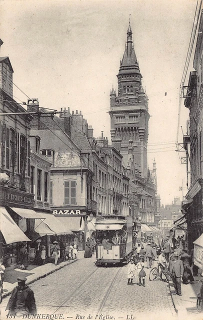 Carte Postale Ancienne Dept 59 Nord - Dunkerque rue de l' Eglise