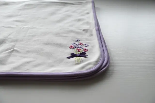 Baby Girl Vintage Gymboree Purple Floral Blanket