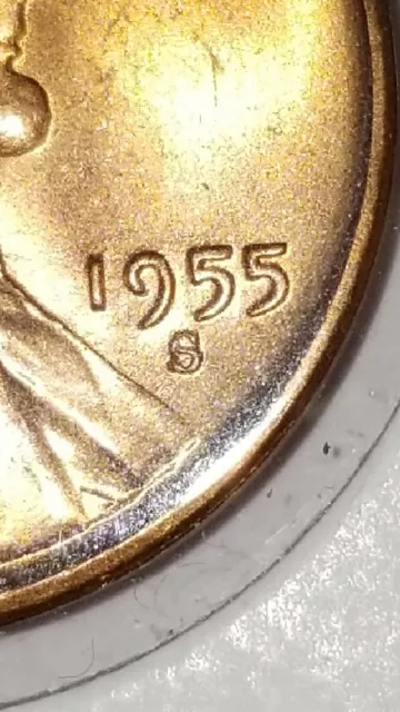 1955 S Lincoln Wheat Cent, BU, Mint Luster Red, DDO? RPM? Ships Free Daily  !
