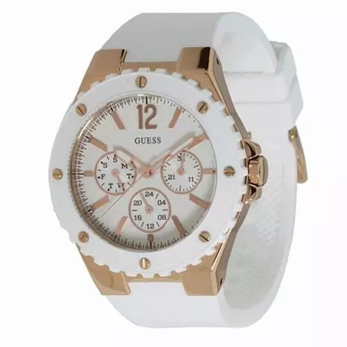Guess Overdrive Analog White Dial Ceramic Analog Women's Watch W10614L2